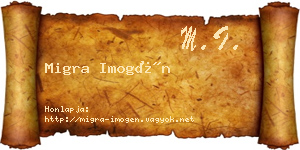Migra Imogén névjegykártya